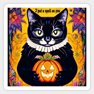 I Put A Spell On You Black Cat Magnet